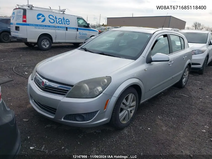 2008 Saturn Astra VIN: W08AT671685118400 Lot: 12147986