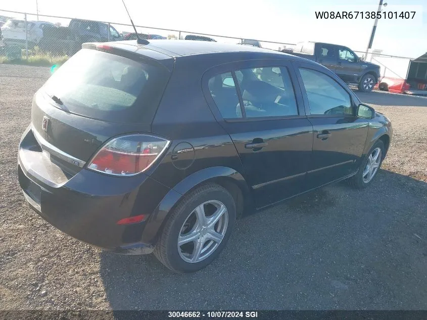 2008 Saturn Astra Xe VIN: W08AR671385101407 Lot: 30046662