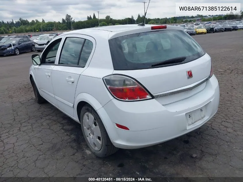 2008 Saturn Astra Xe VIN: W08AR671385122614 Lot: 40120451