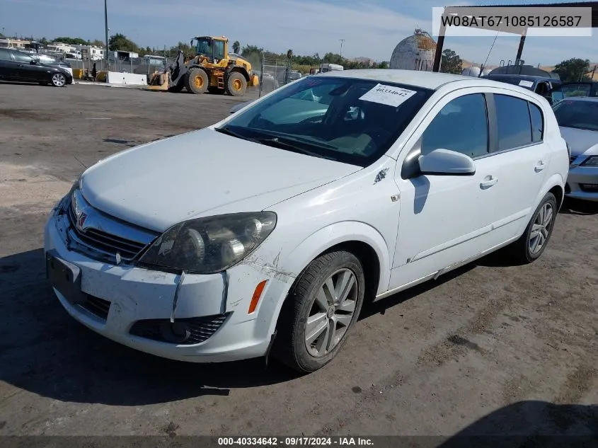 2008 Saturn Astra Xr VIN: W08AT671085126587 Lot: 40334642