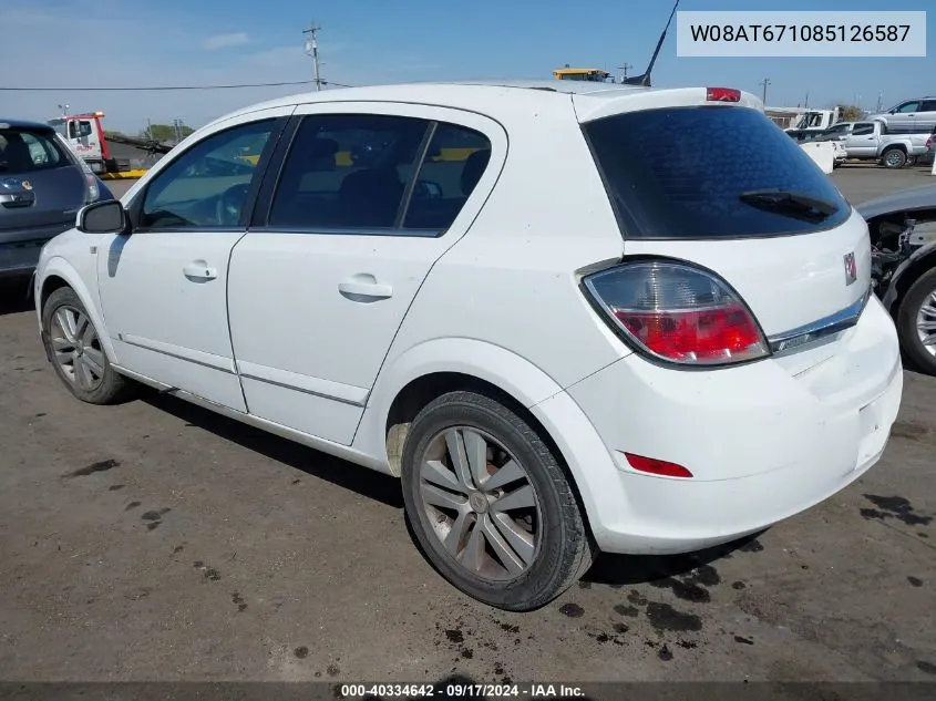 2008 Saturn Astra Xr VIN: W08AT671085126587 Lot: 40334642