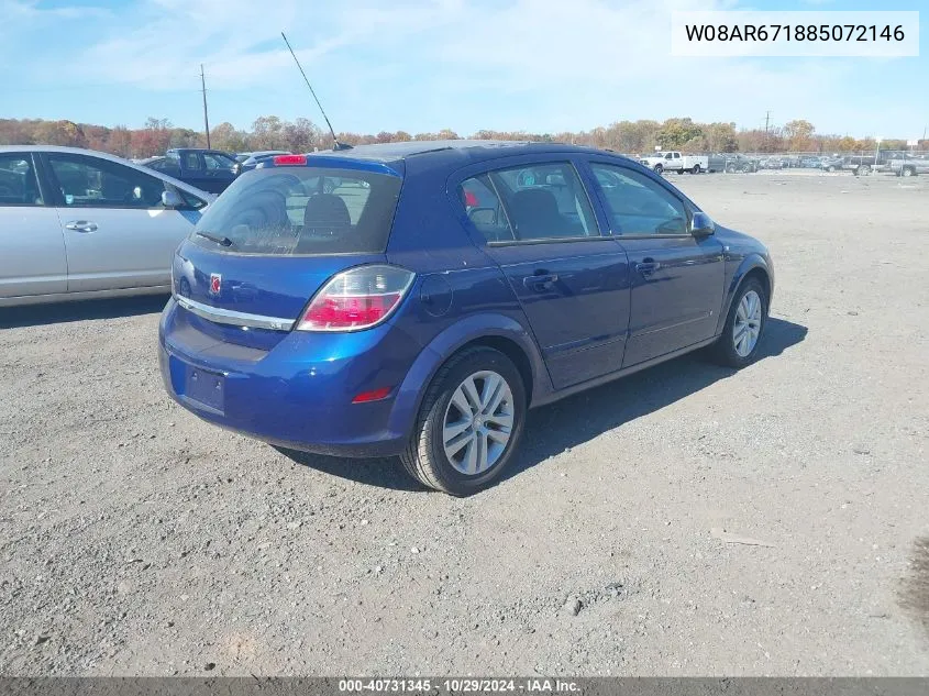 2008 Saturn Astra Xe VIN: W08AR671885072146 Lot: 40731345