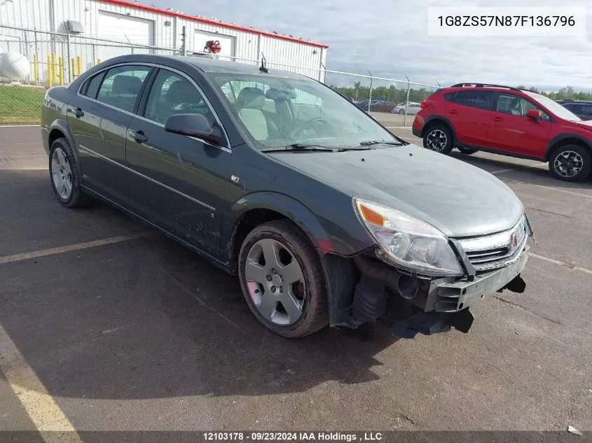 2007 Saturn Aura VIN: 1G8ZS57N87F136796 Lot: 12103178