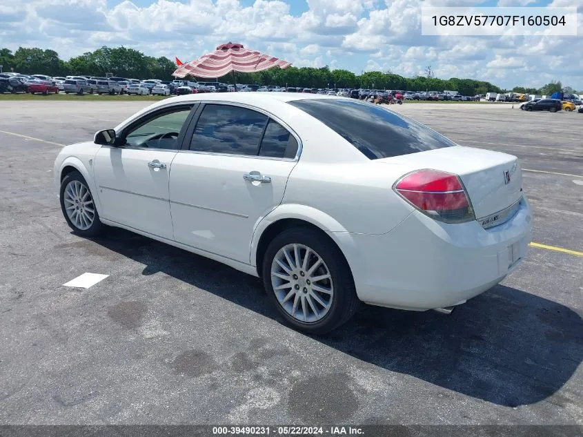 2007 Saturn Aura Xr VIN: 1G8ZV57707F160504 Lot: 39490231