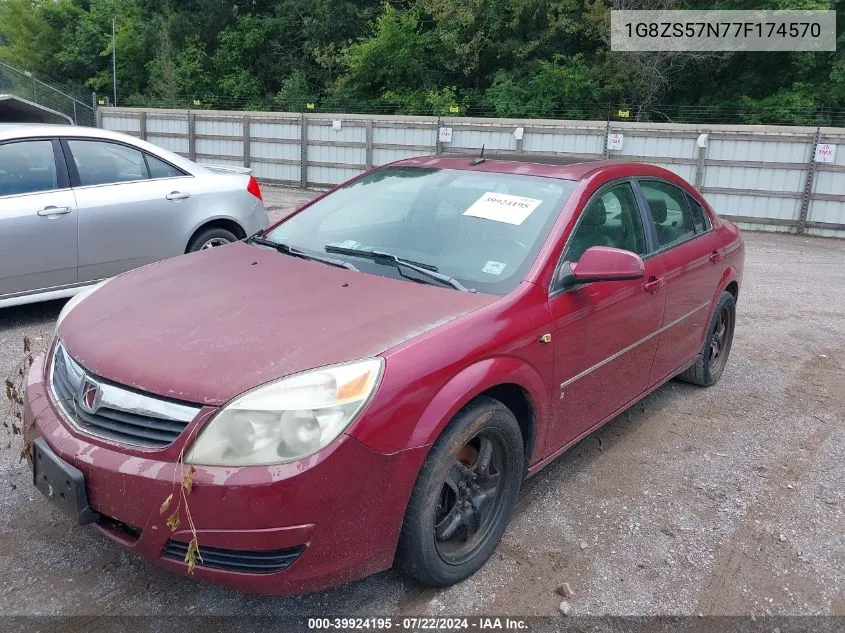 2007 Saturn Aura Xe VIN: 1G8ZS57N77F174570 Lot: 39924195