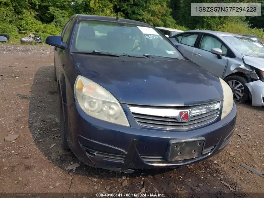 2007 Saturn Aura Xe VIN: 1G8ZS57N57F294223 Lot: 40108141