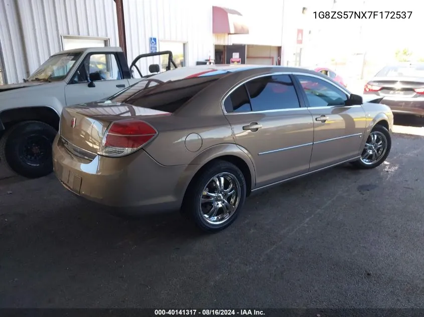 2007 Saturn Aura Xe VIN: 1G8ZS57NX7F172537 Lot: 40141317