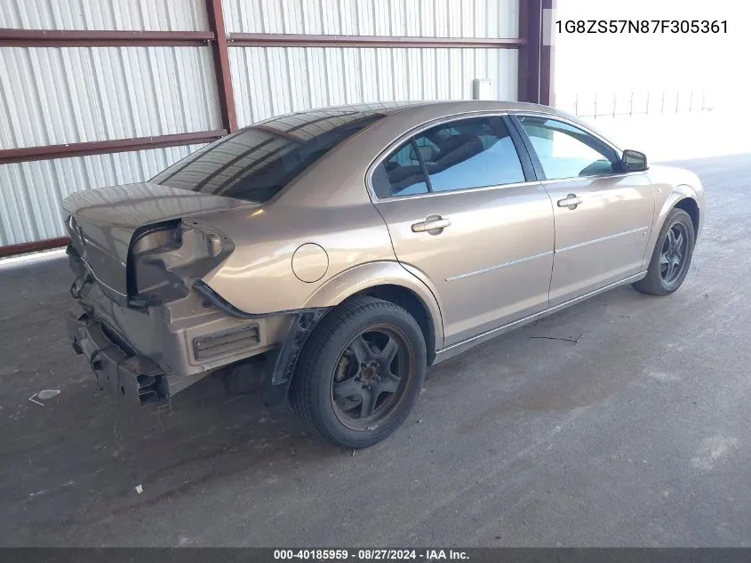 1G8ZS57N87F305361 2007 Saturn Aura Xe