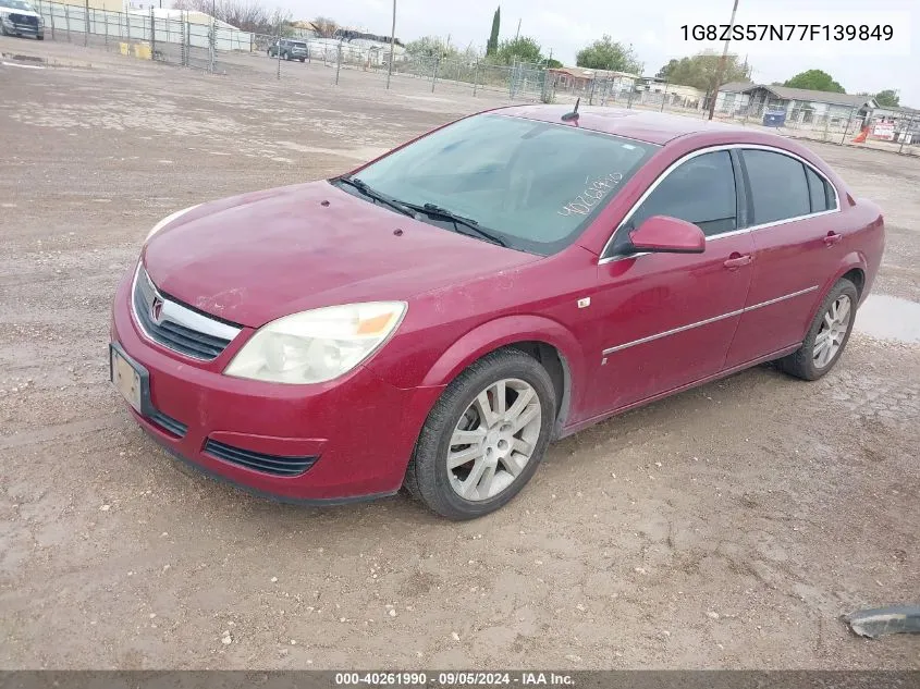 2007 Saturn Aura Xe VIN: 1G8ZS57N77F139849 Lot: 40261990