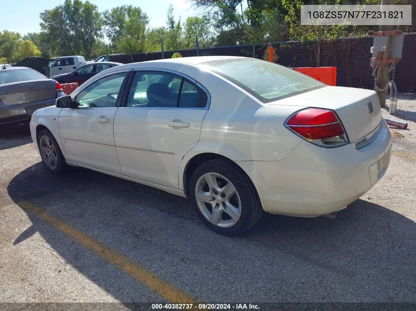 2007 Saturn Aura Xe VIN: 1G8ZS57N77F231821 Lot: 40382737