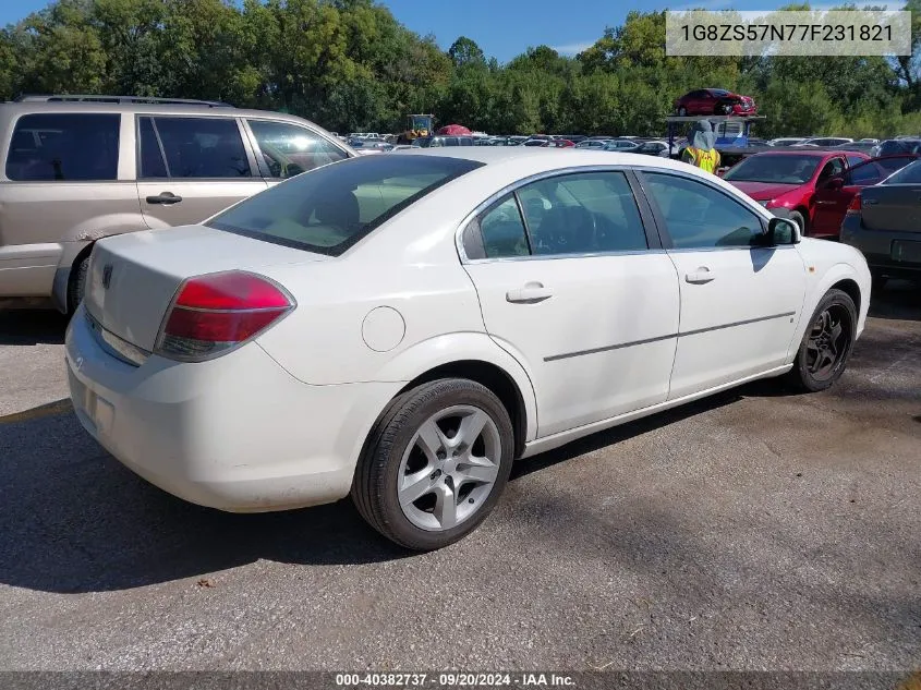 2007 Saturn Aura Xe VIN: 1G8ZS57N77F231821 Lot: 40382737