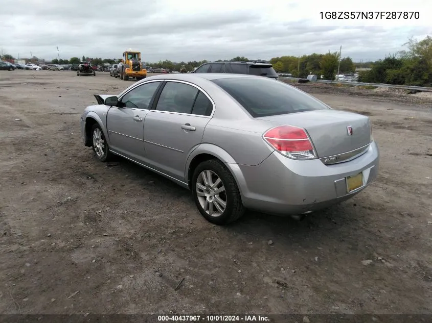 2007 Saturn Aura Xe VIN: 1G8ZS57N37F287870 Lot: 40437967