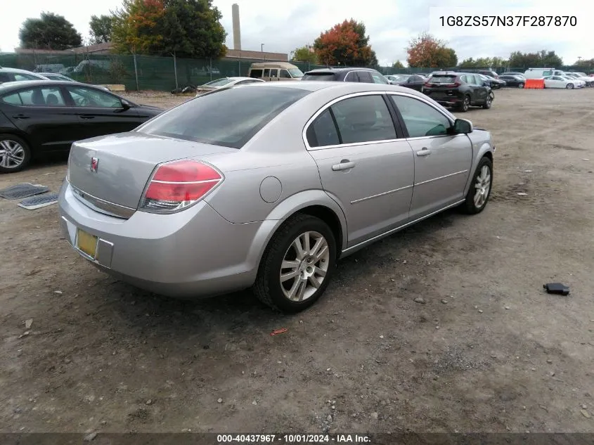 2007 Saturn Aura Xe VIN: 1G8ZS57N37F287870 Lot: 40437967