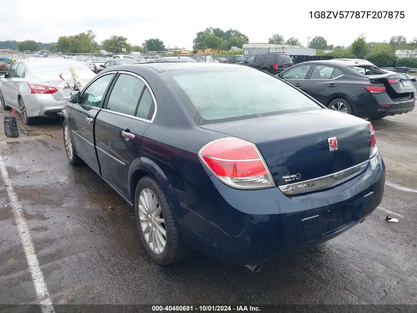 2007 Saturn Aura Xr VIN: 1G8ZV57787F207875 Lot: 40480681