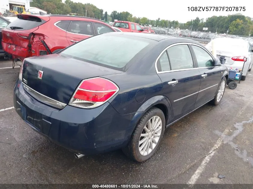 2007 Saturn Aura Xr VIN: 1G8ZV57787F207875 Lot: 40480681