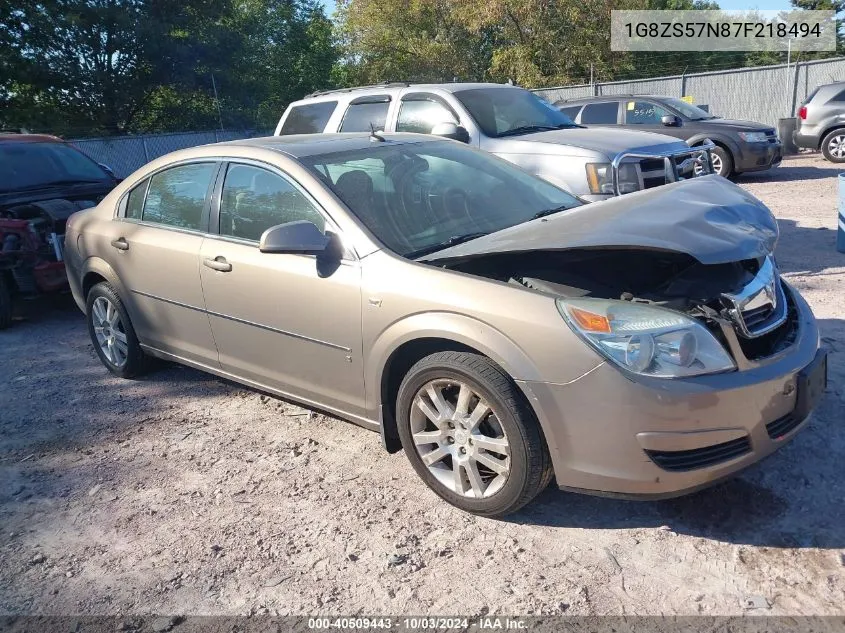 2007 Saturn Aura Xe VIN: 1G8ZS57N87F218494 Lot: 40509443