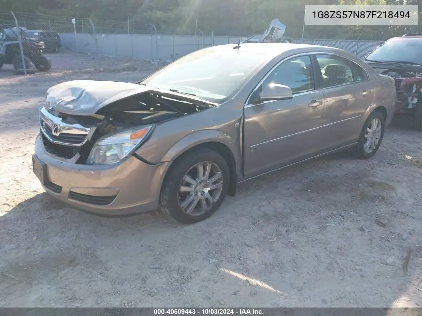 2007 Saturn Aura Xe VIN: 1G8ZS57N87F218494 Lot: 40509443