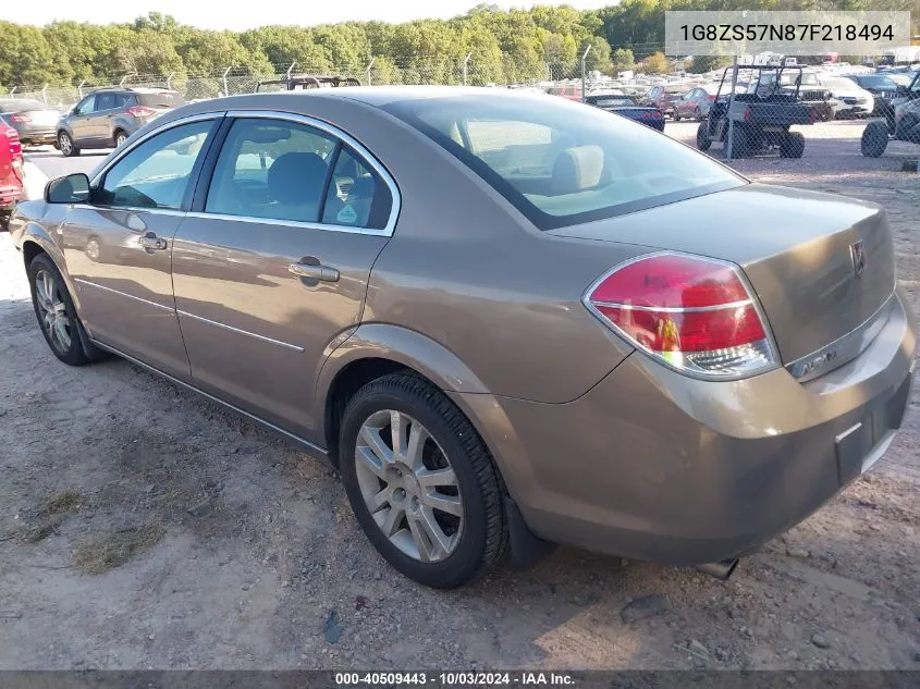 2007 Saturn Aura Xe VIN: 1G8ZS57N87F218494 Lot: 40509443