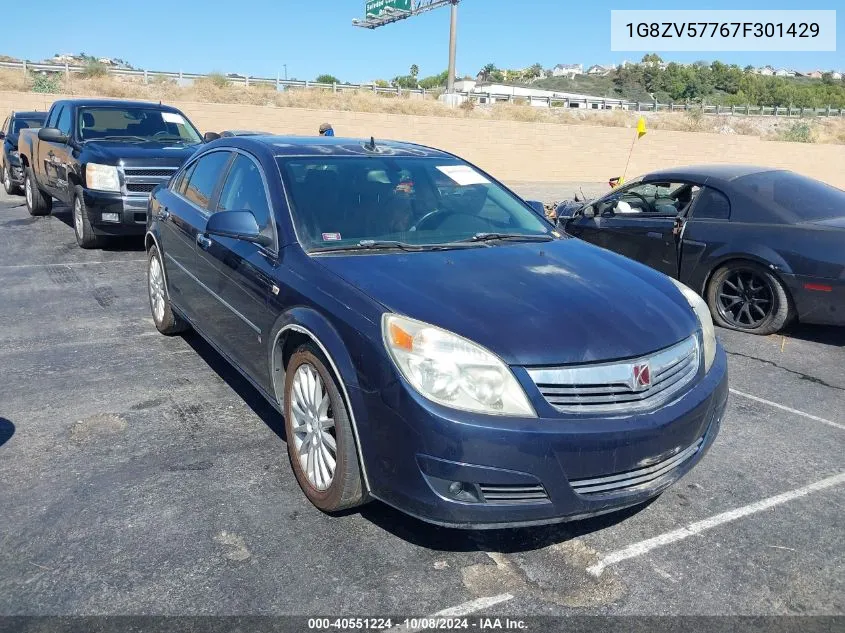 2007 Saturn Aura Xr VIN: 1G8ZV57767F301429 Lot: 40551224