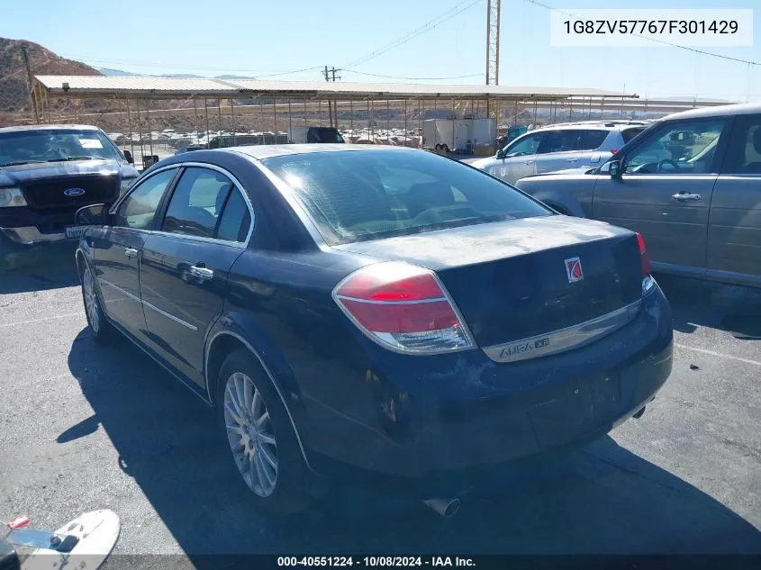 2007 Saturn Aura Xr VIN: 1G8ZV57767F301429 Lot: 40551224