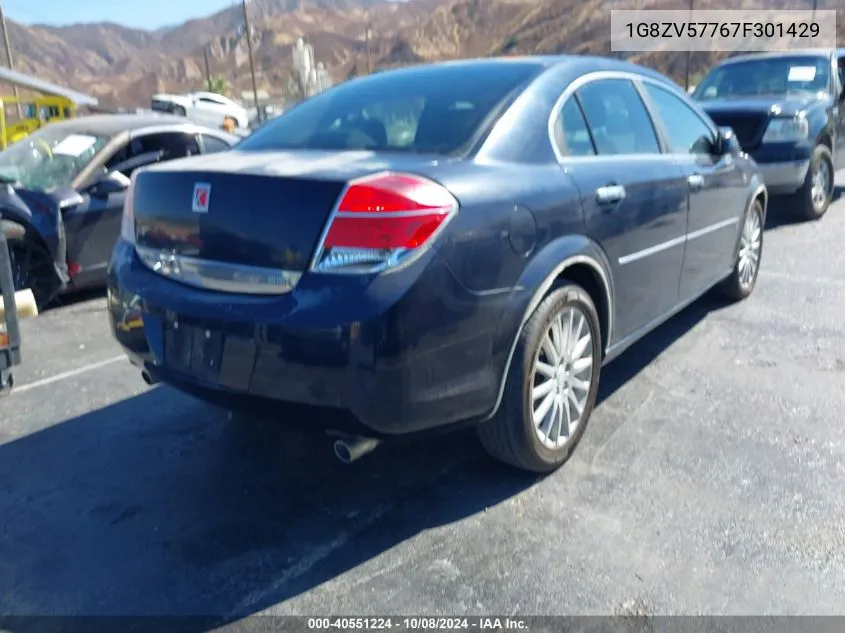 2007 Saturn Aura Xr VIN: 1G8ZV57767F301429 Lot: 40551224