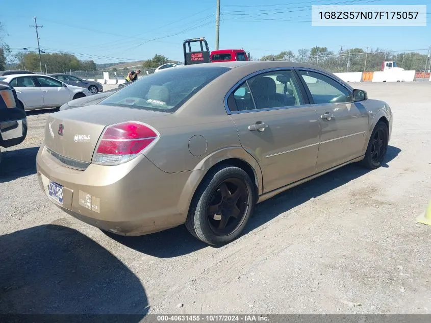 2007 Saturn Aura Xe VIN: 1G8ZS57N07F175057 Lot: 40631455