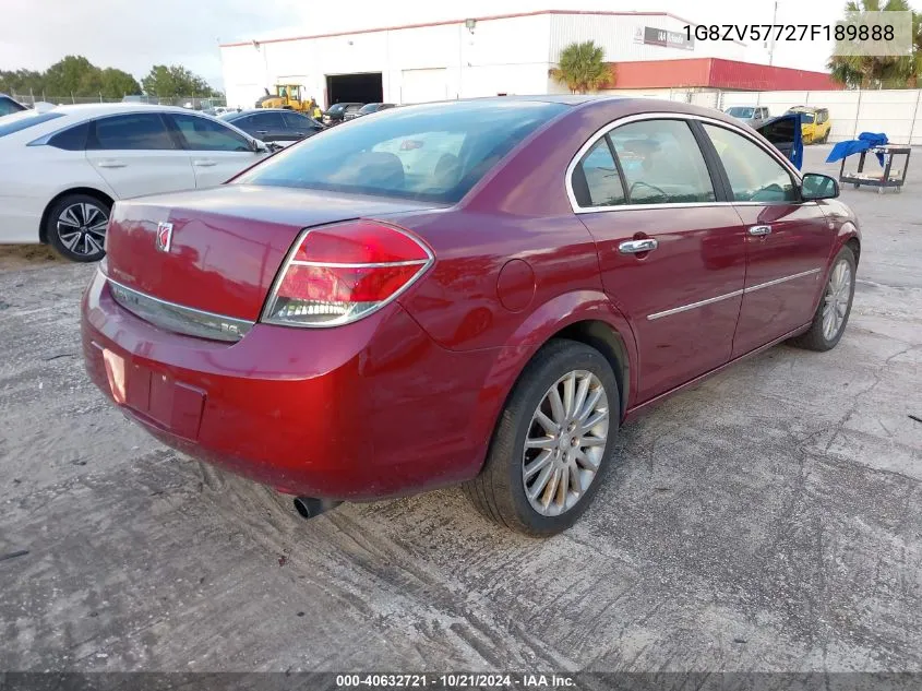 2007 Saturn Aura Xr VIN: 1G8ZV57727F189888 Lot: 40632721