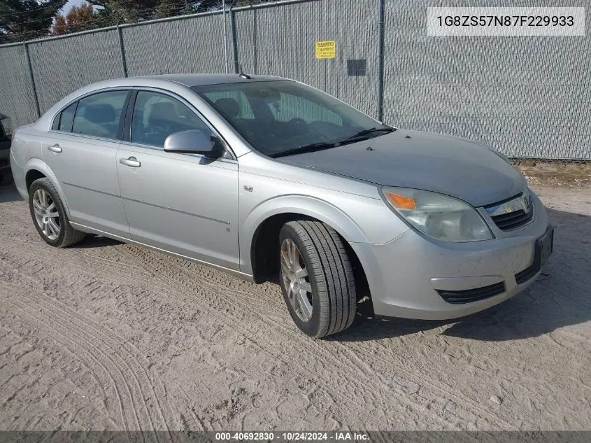 2007 Saturn Aura Xe VIN: 1G8ZS57N87F229933 Lot: 40692830