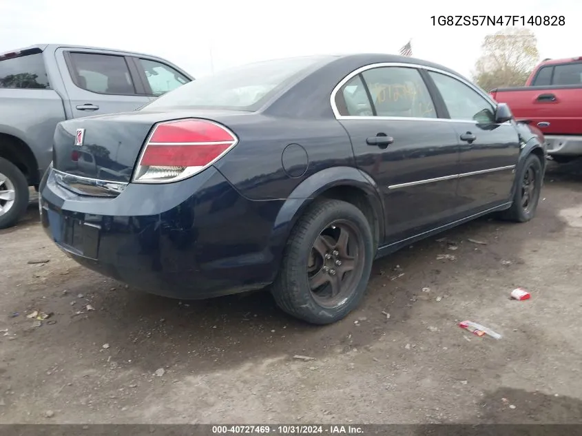 2007 Saturn Aura Xe VIN: 1G8ZS57N47F140828 Lot: 40727469