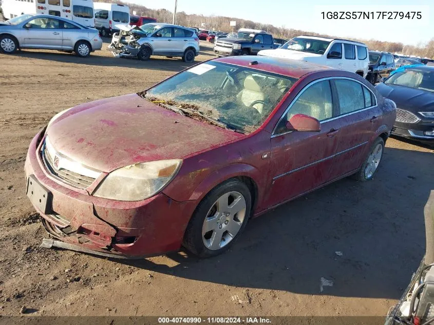 2007 Saturn Aura Xe VIN: 1G8ZS57N17F279475 Lot: 40740990