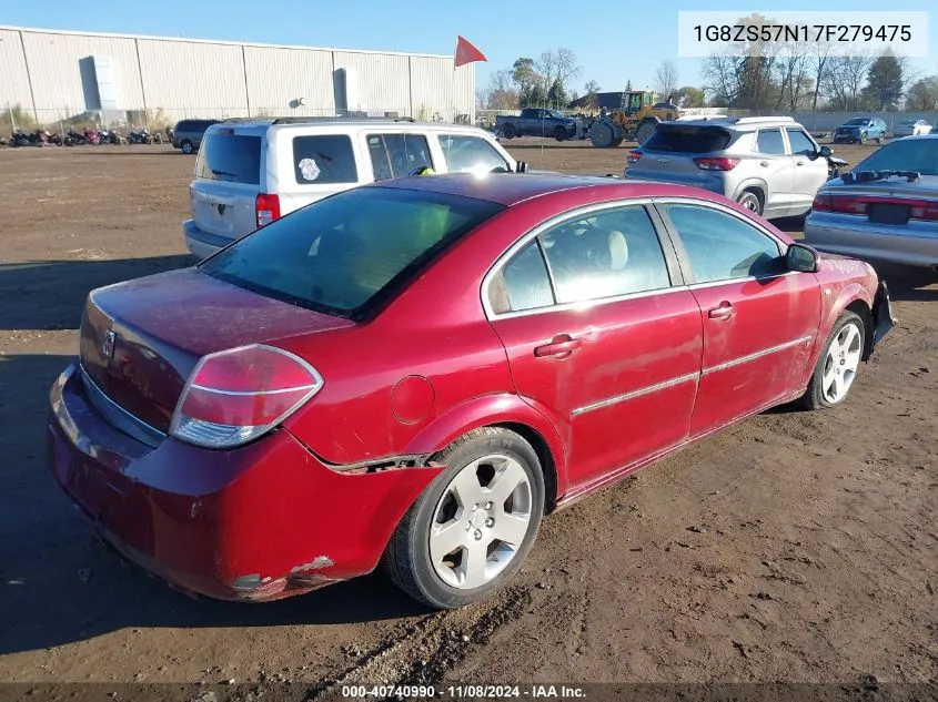 2007 Saturn Aura Xe VIN: 1G8ZS57N17F279475 Lot: 40740990