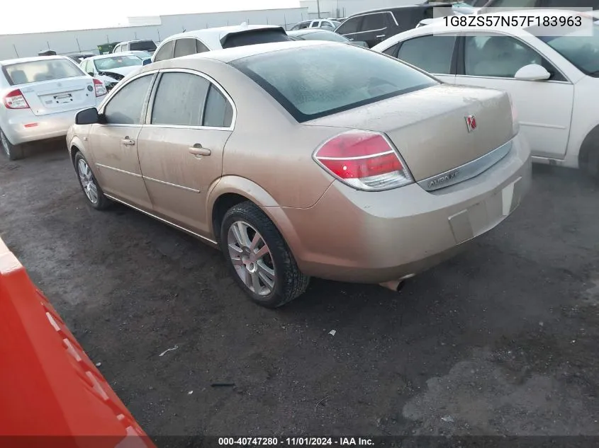 2007 Saturn Aura Xe VIN: 1G8ZS57N57F183963 Lot: 40747280