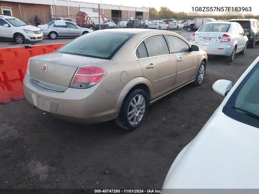 2007 Saturn Aura Xe VIN: 1G8ZS57N57F183963 Lot: 40747280