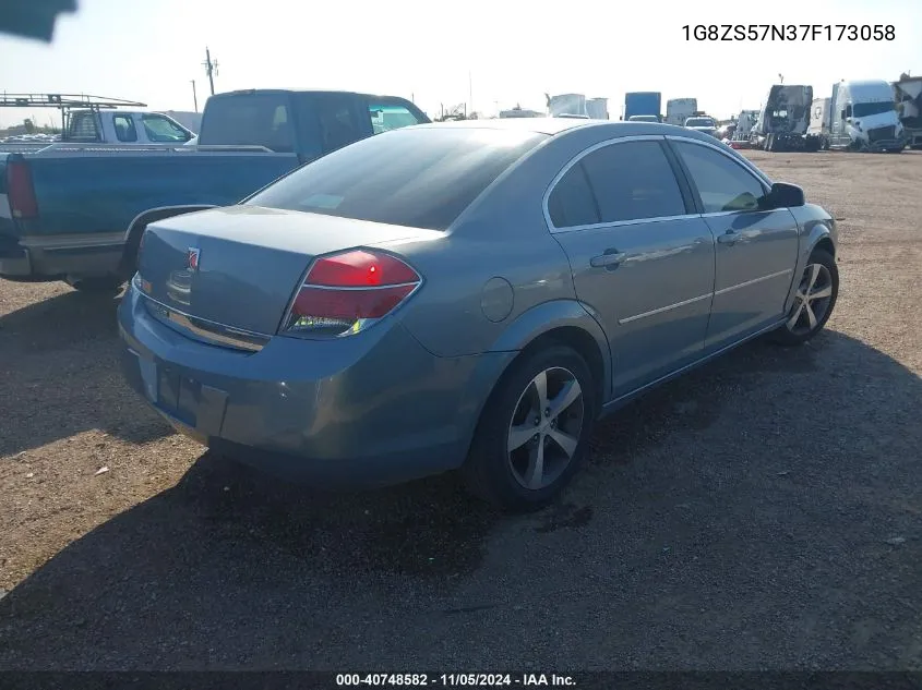 2007 Saturn Aura Xe VIN: 1G8ZS57N37F173058 Lot: 40748582