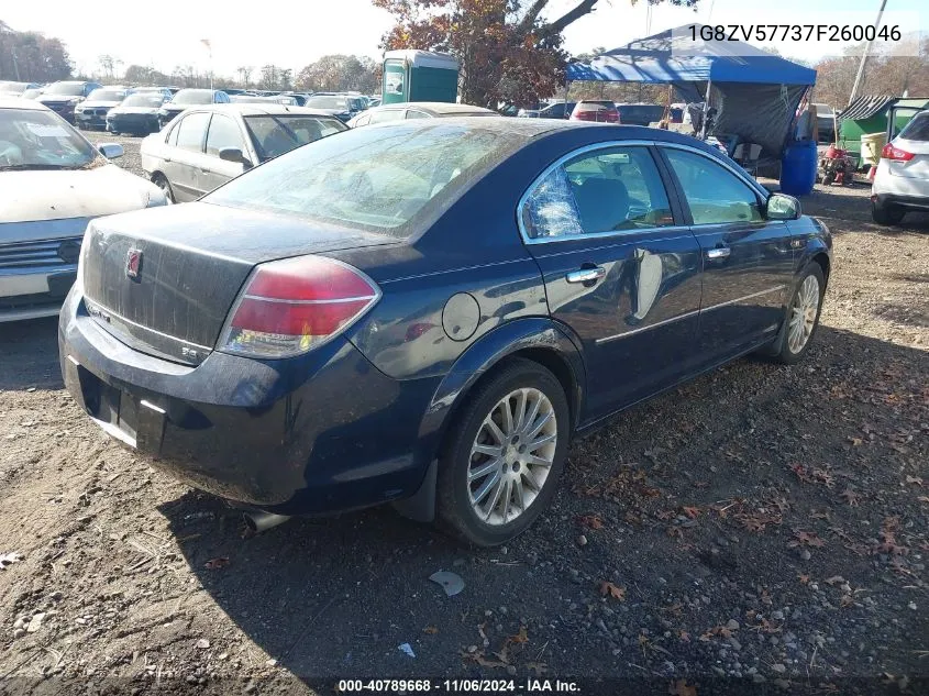 2007 Saturn Aura Xr VIN: 1G8ZV57737F260046 Lot: 40789668