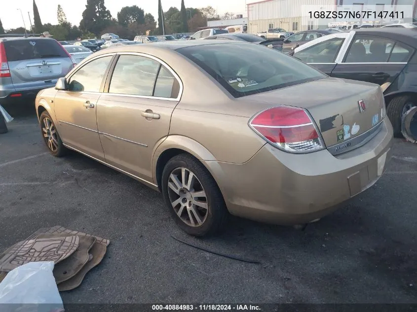 2007 Saturn Aura Xe VIN: 1G8ZS57N67F147411 Lot: 40884983