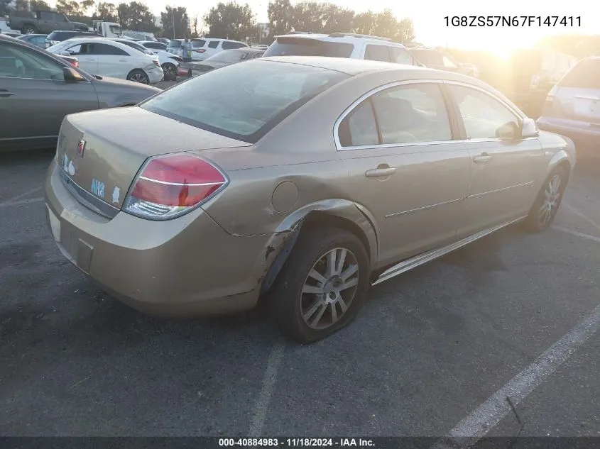 2007 Saturn Aura Xe VIN: 1G8ZS57N67F147411 Lot: 40884983