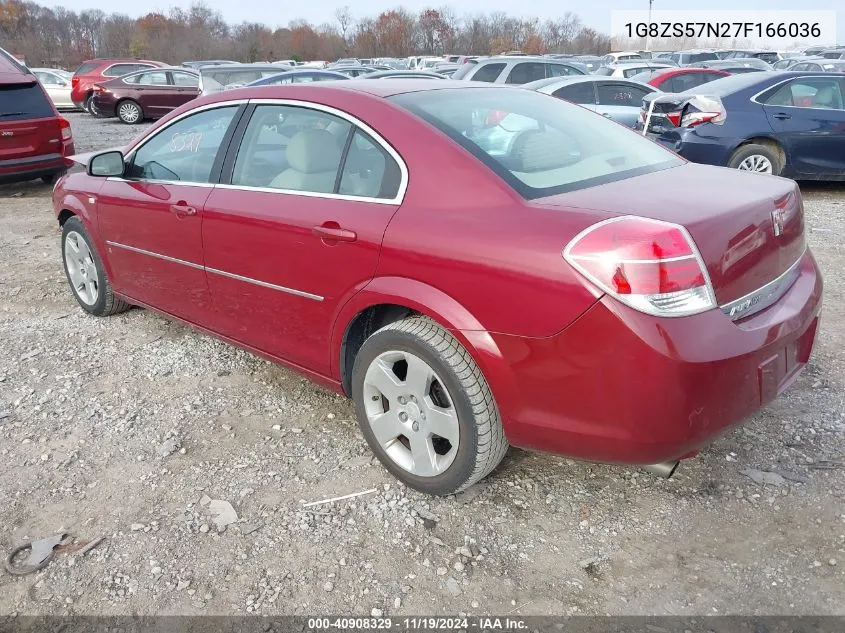 2007 Saturn Aura Xe VIN: 1G8ZS57N27F166036 Lot: 40908329