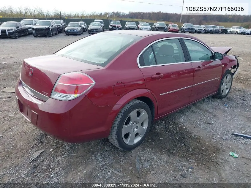 2007 Saturn Aura Xe VIN: 1G8ZS57N27F166036 Lot: 40908329