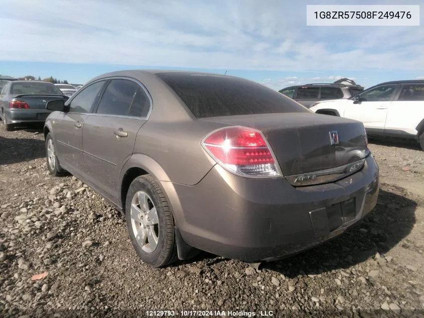 2008 Saturn Aura VIN: 1G8ZR57508F249476 Lot: 12129793