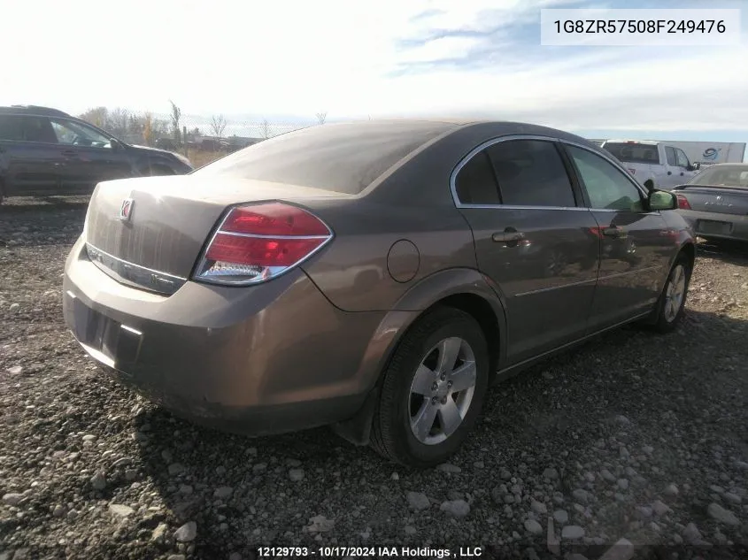 2008 Saturn Aura VIN: 1G8ZR57508F249476 Lot: 12129793