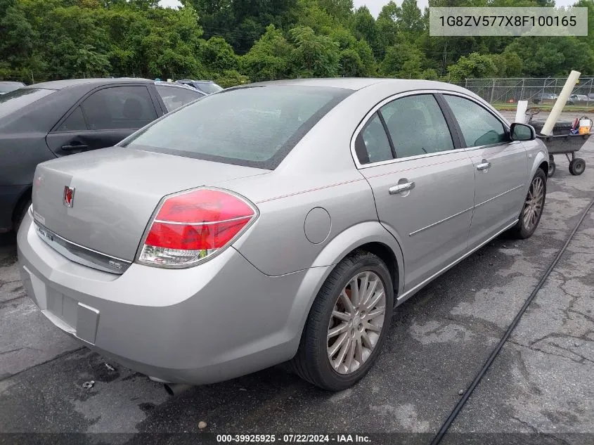 2008 Saturn Aura Xr VIN: 1G8ZV577X8F100165 Lot: 39925925