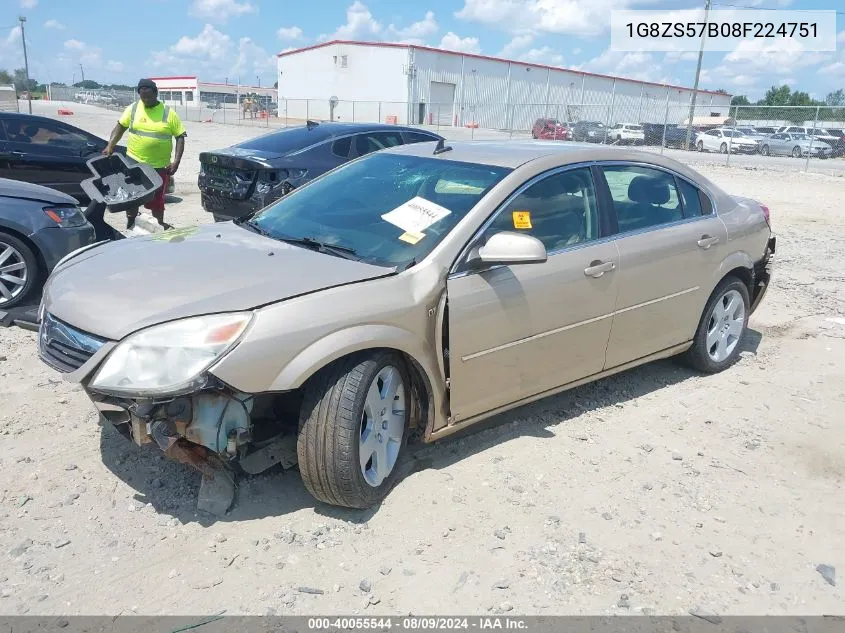 2008 Saturn Aura Xe VIN: 1G8ZS57B08F224751 Lot: 40055544