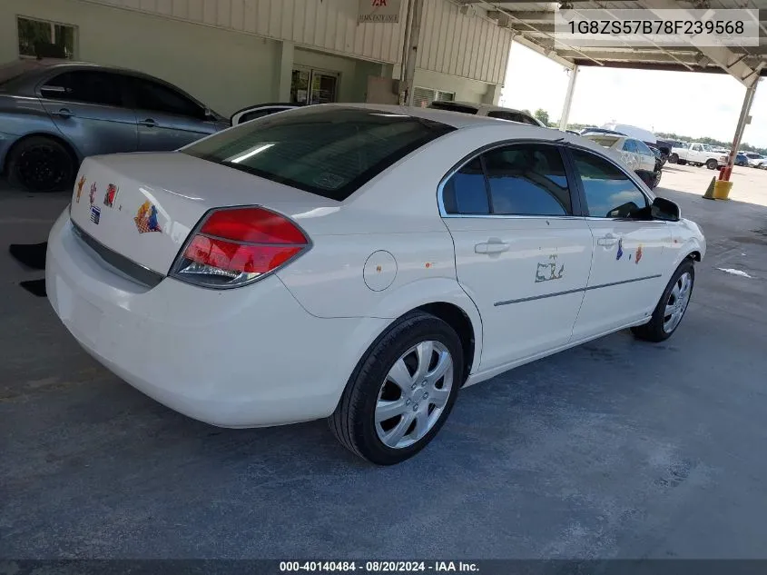 2008 Saturn Aura Xe VIN: 1G8ZS57B78F239568 Lot: 40140484