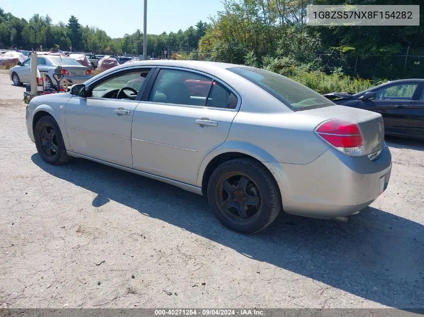 2008 Saturn Aura Xe VIN: 1G8ZS57NX8F154282 Lot: 40271254