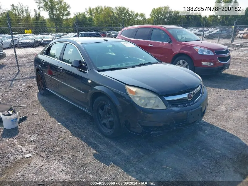 2008 Saturn Aura Xe VIN: 1G8ZS57N78F200182 Lot: 40286860