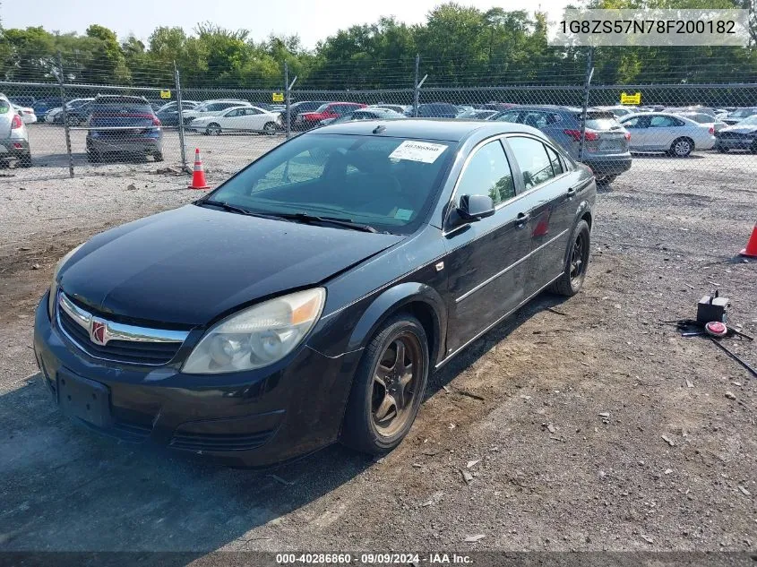 2008 Saturn Aura Xe VIN: 1G8ZS57N78F200182 Lot: 40286860