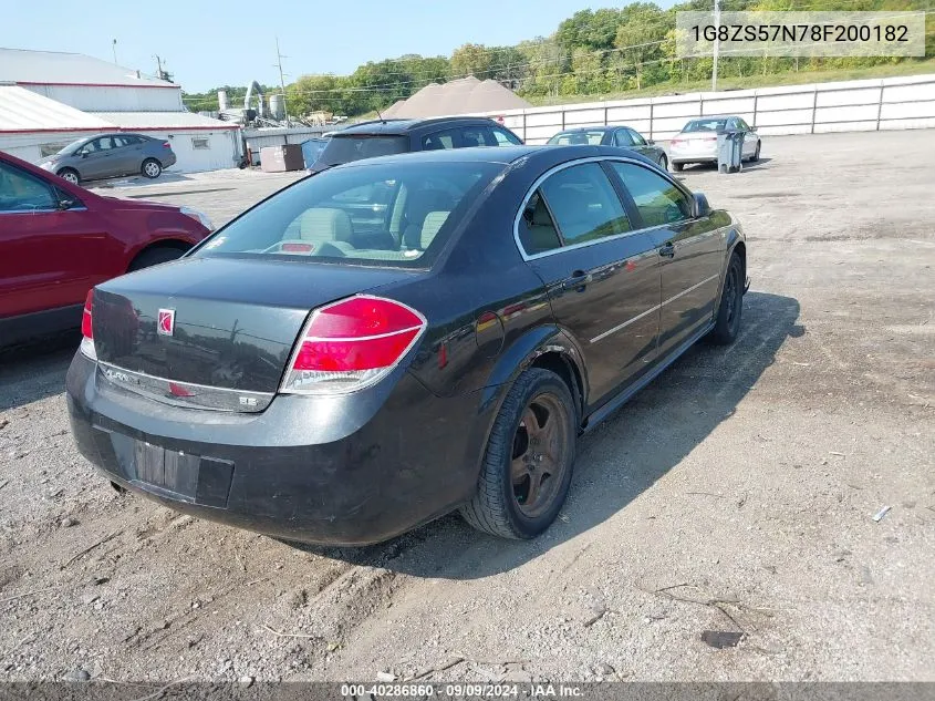 2008 Saturn Aura Xe VIN: 1G8ZS57N78F200182 Lot: 40286860