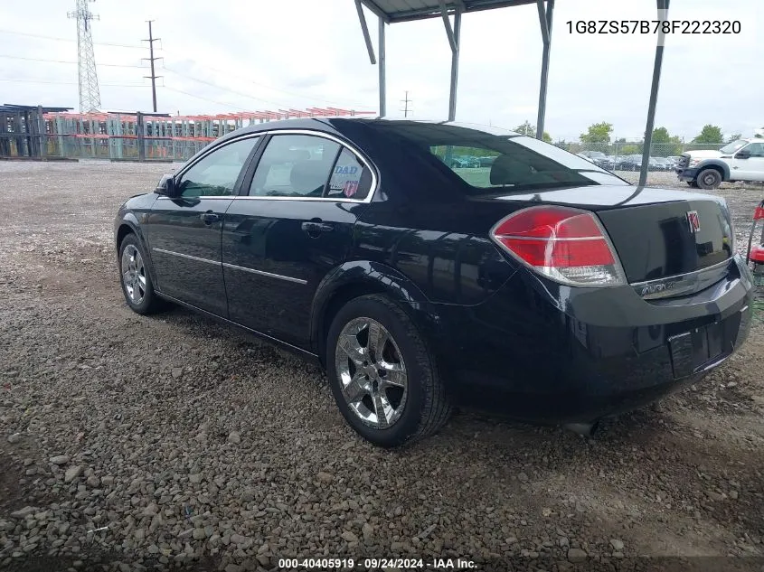 2008 Saturn Aura Xe VIN: 1G8ZS57B78F222320 Lot: 40405919