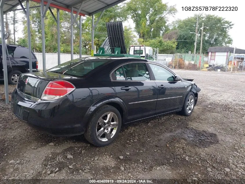 2008 Saturn Aura Xe VIN: 1G8ZS57B78F222320 Lot: 40405919